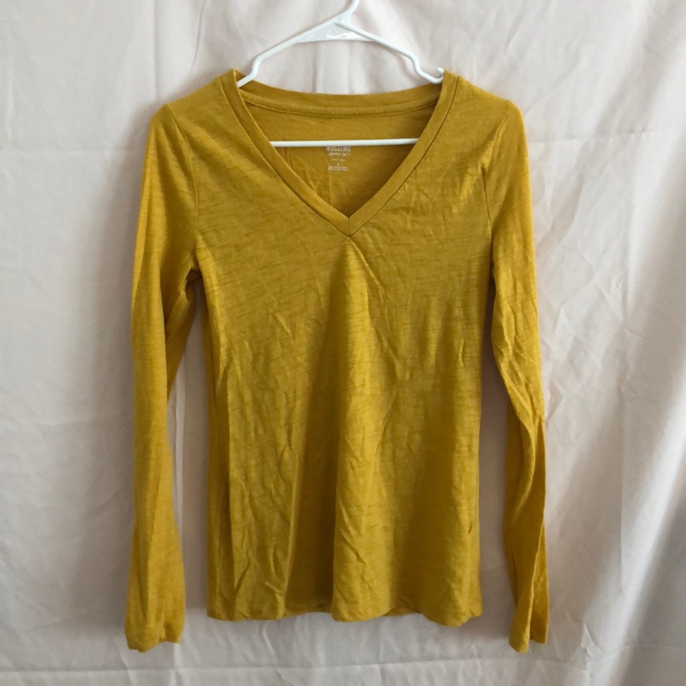 Mossimo Supply Co. Mustard long sleeve V-neck